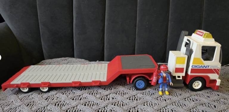 Large Playmobil Truck and Flatbed Trailer