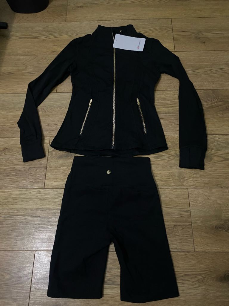 Lululemon Black Jacket & Shorts Set - New with Tags