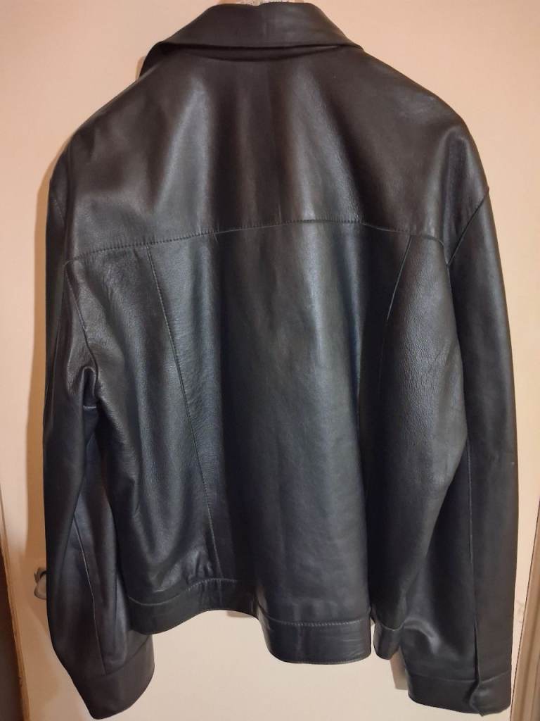 Black leather jacket 
