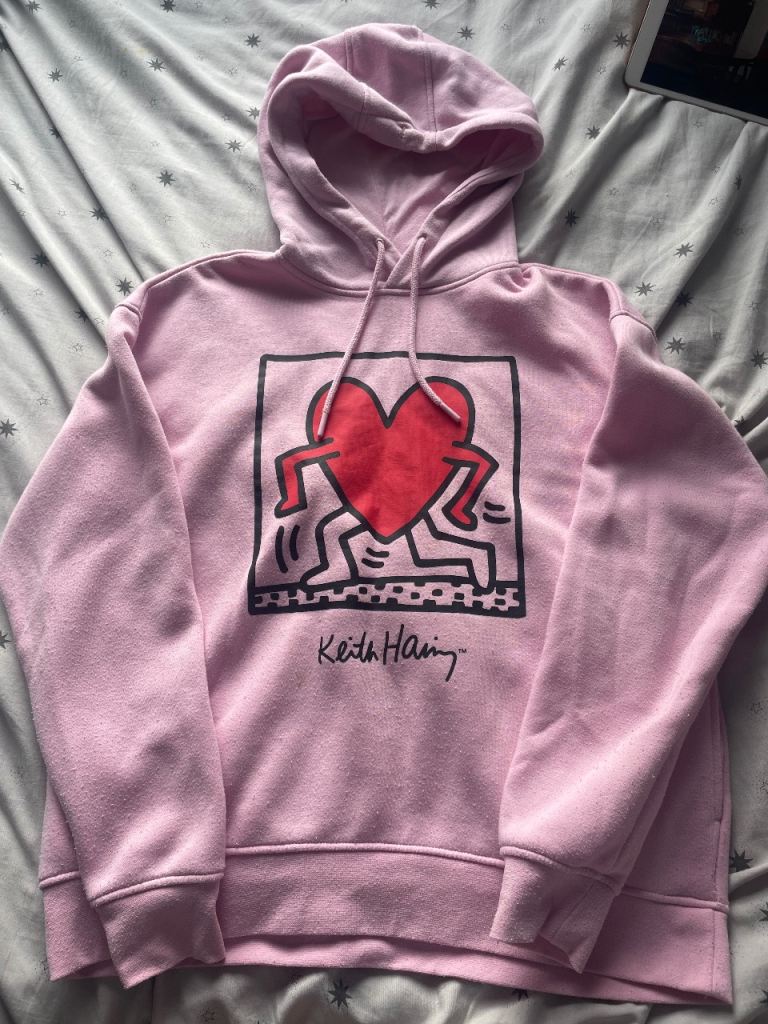 Primark Keith Haring Pink Hoodie, Women's Size M