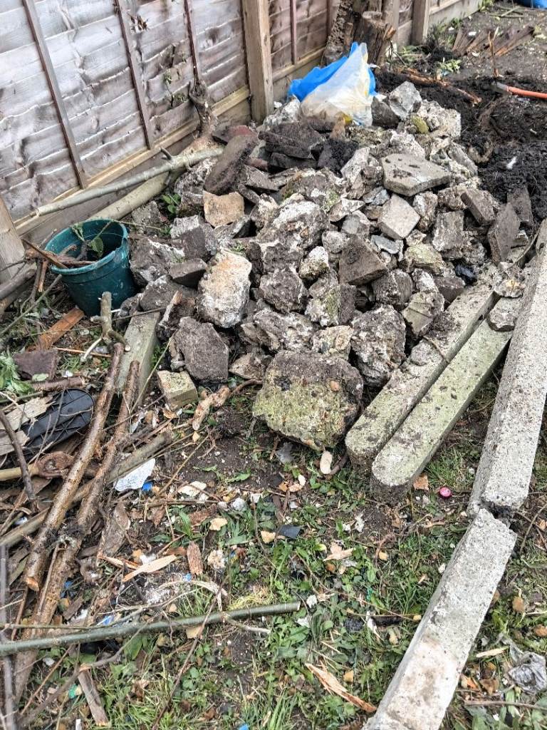 Large Concrete Rubble Pile & Building Waste
