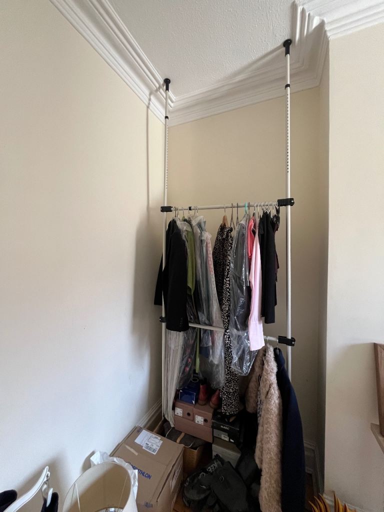 Adjustable Clothes Rail Wardrobe System – Good Condition