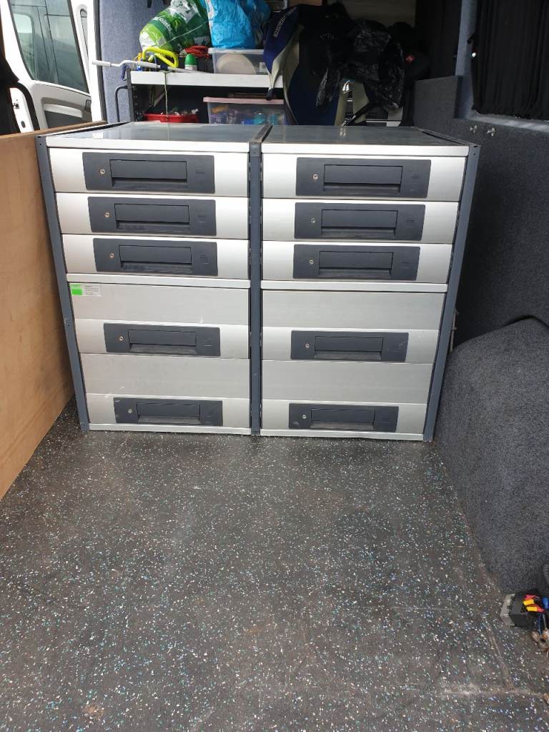 Bott Vario professional alloy van racking deep drawer unit 10 draw industrial workshop storage
