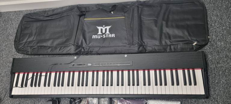 image for MUSTAR Digital Piano 88 Weighted Keys with Stand, Full Size 88 Key Piano Keyboard Semi Weighted