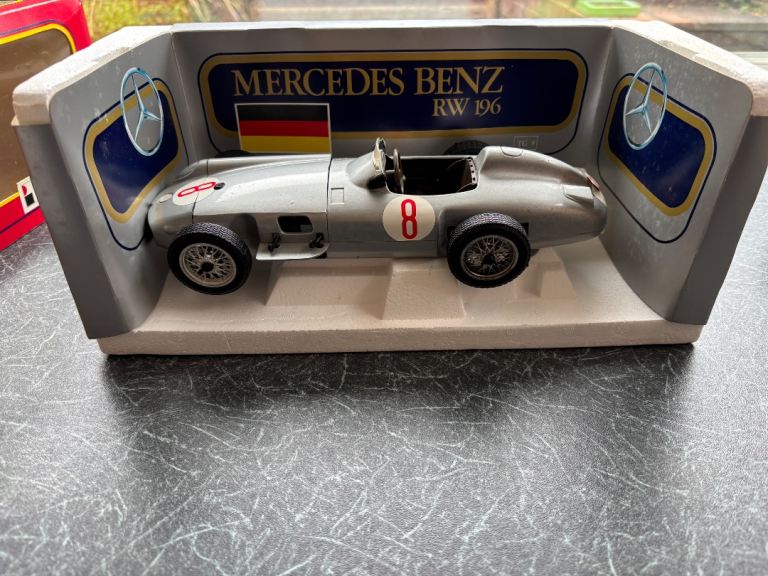 Polistil Mercedes Benz W196 Model Car – Silver, Boxed