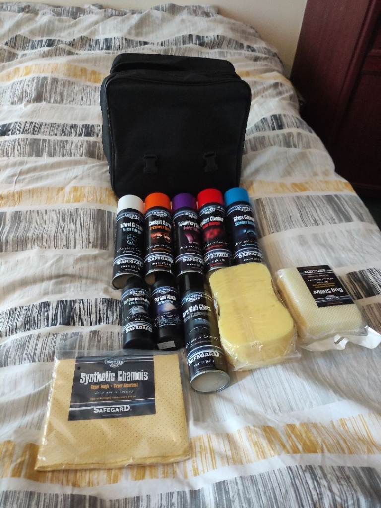 Scotts Safeguard Professional Car Care & Valeting Kit Plus Bag  12item included 