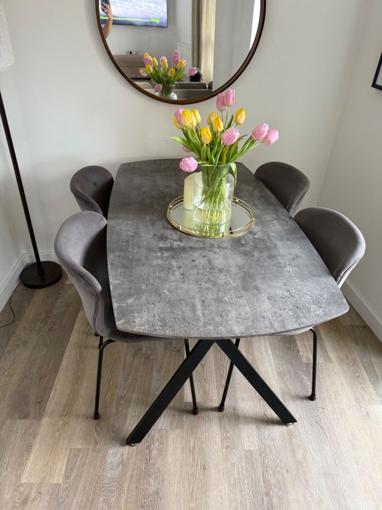 Table and 4 chairs for sale 