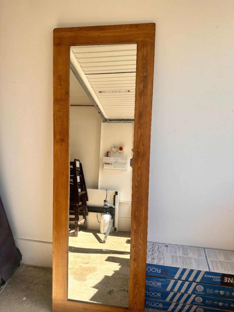 Solid oak mirror 
