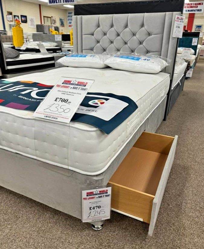 >>>>🚛Luxury DIVAN 4FT6 Double Bed 😘With Mattress & Storage Drawers ❤️15% OFF💥Order COD🚚