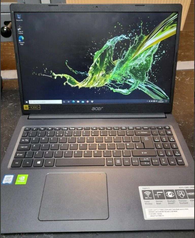 Acer Gaming Laptop Nvidia MX130 i3-8130U 8GB DDR4 RAM 128GB M.2 SSD Win 11 ready