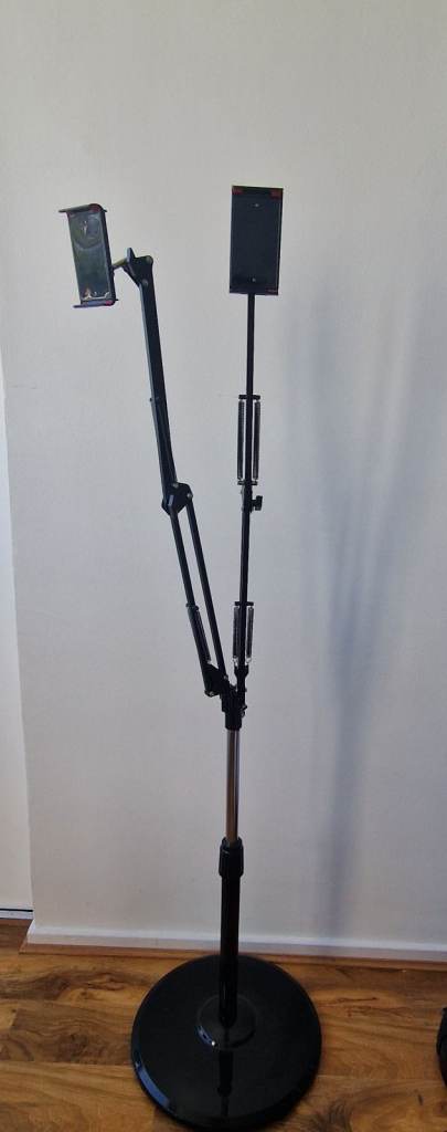 Adjustable Tablet/Phone Floor Stand - Black, Good Condition