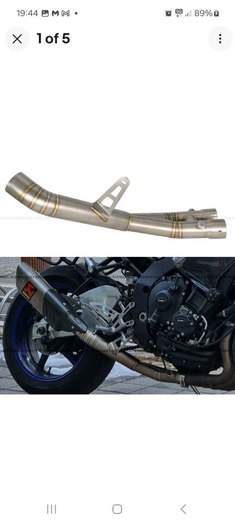 DLS Performance Yamaha MT10 - FZ10 Exhaust Collector Link Pipe- Stainless Steel Fits 2016 - 2024