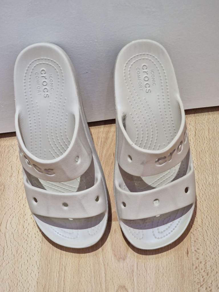 Women's CROCS Baya Platform  Slide Sandals in Chai Color