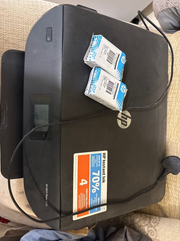 HP ENVY Photo 7134 Printer/Scanner with Ink Cartridges – Good Condition