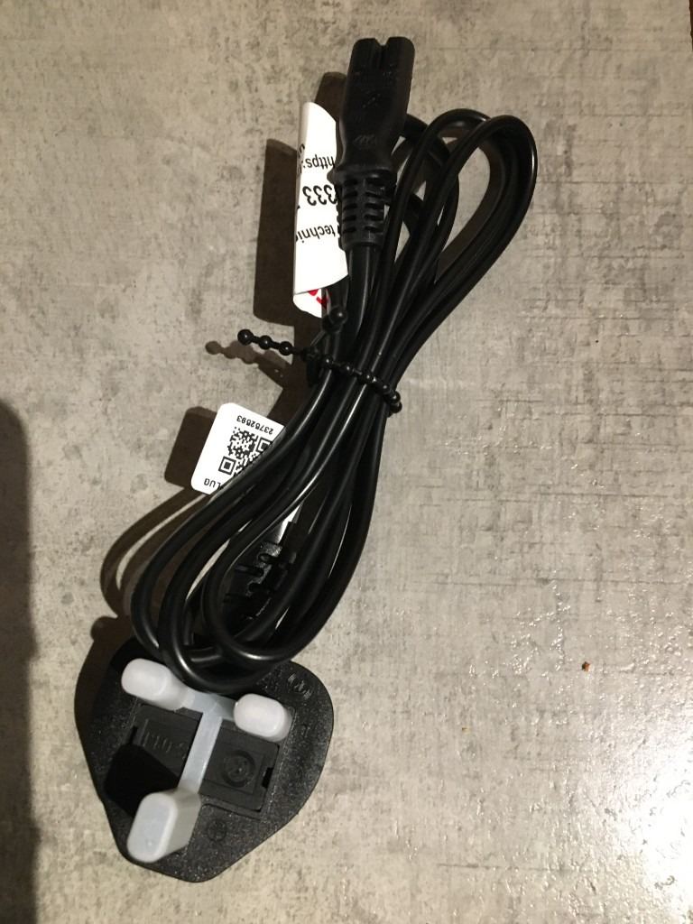 Mains 2 pin power cable for PC, games console, TV, Video or a monitor