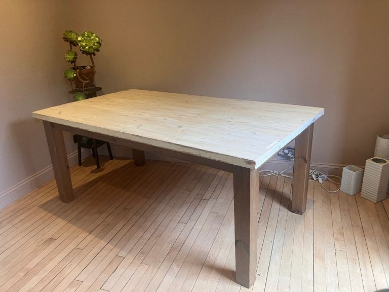 Solid Pine Dining Table - Good Condition Wood Furniture