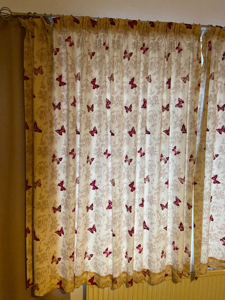 Butterfly pattern curtains 