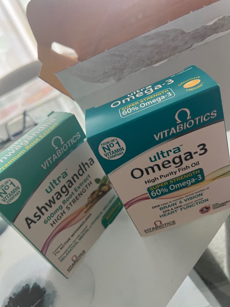 Ultra Omega-3 High Purity Fish Oil × 2 & Ultra Ashwagandha × 1