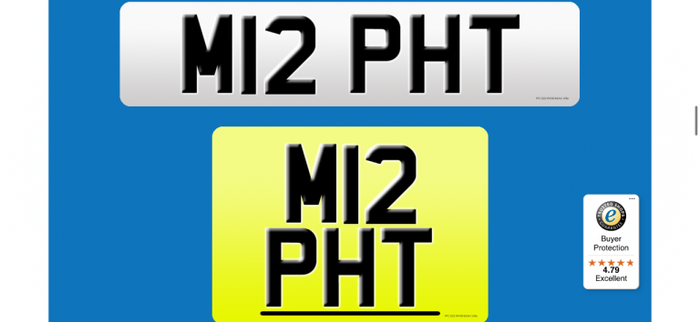 M12 PHT private cherished personal personalised registration plate number