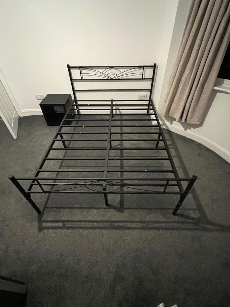 Black Metal Double Bed Frame