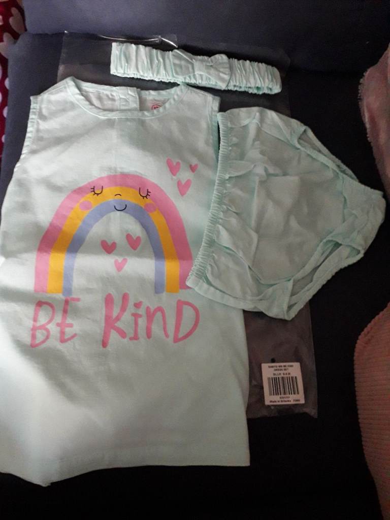 Baby girls dress set new 6 to 9 months