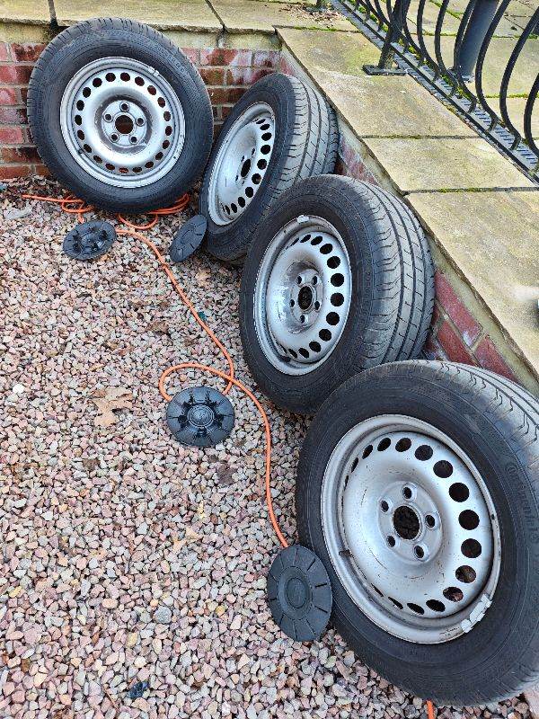 Genuine VW transporter  Steel wheels load rated with new continentals 205/65/16C