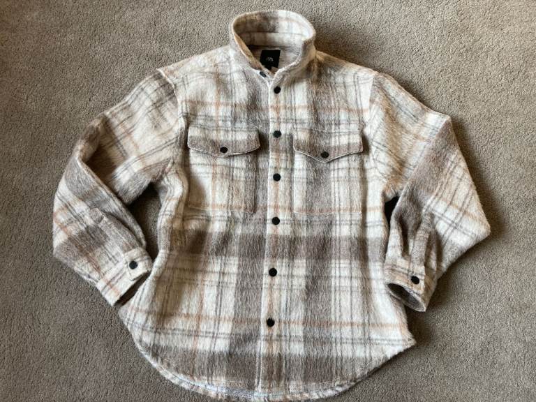 River Island shacket, worn for part of a day, size large, like new 