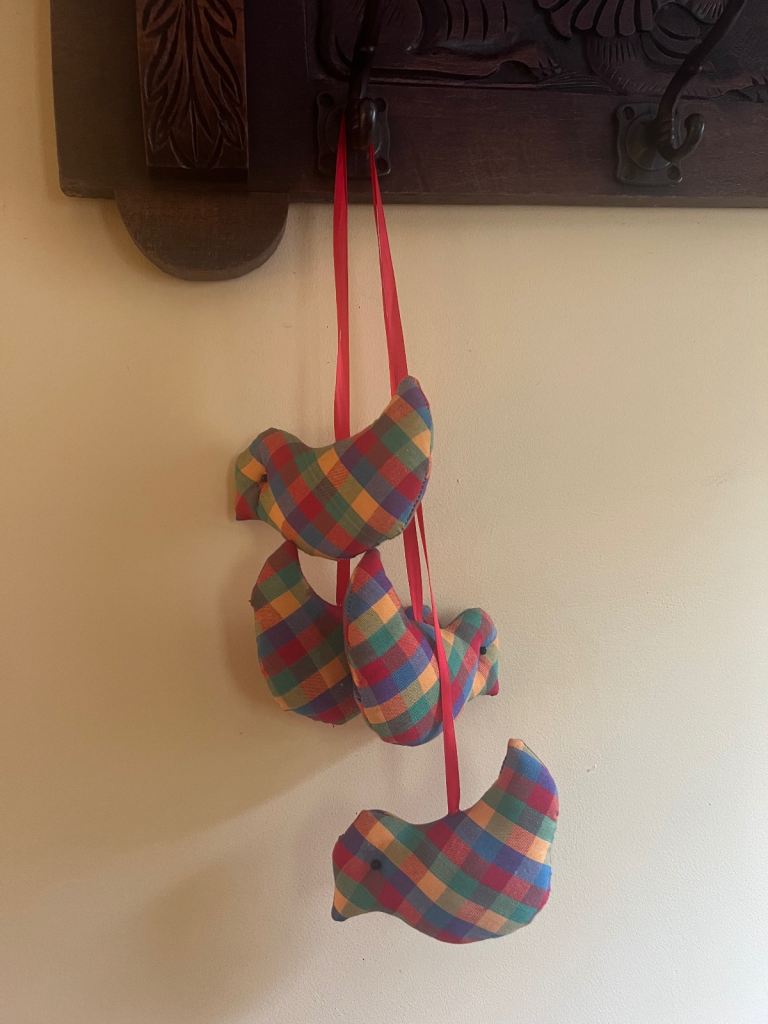 House ornament - fabric birds