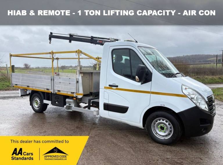 2019 19 VAUXHALL MOVANO 2.3 CDTI 3500 BITURBO DROPSIDE REAR MOUNTED HIAB DIESEL 