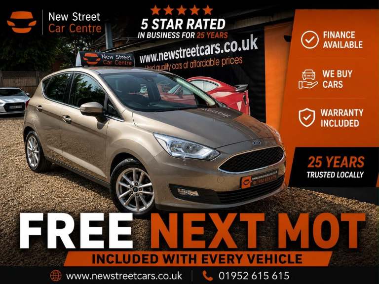 2019 Ford C-Max 1.0T EcoBoost GPF Zetec Euro 6 (s/s) 5dr MPV Petrol Manual