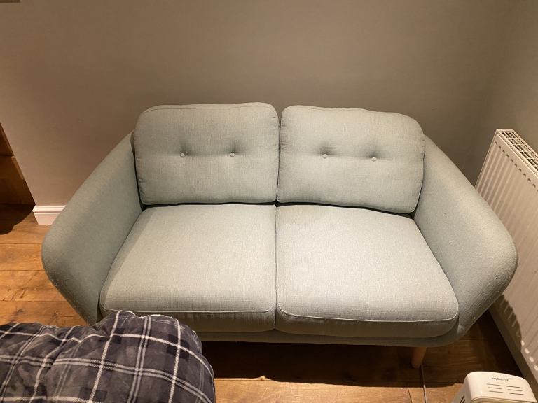 Mint green/light blue 3 seater sofa