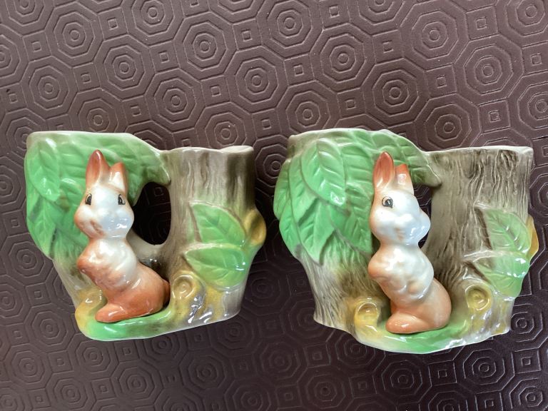 Withernsea Eastgate Pottery. (Rabbit Vases)