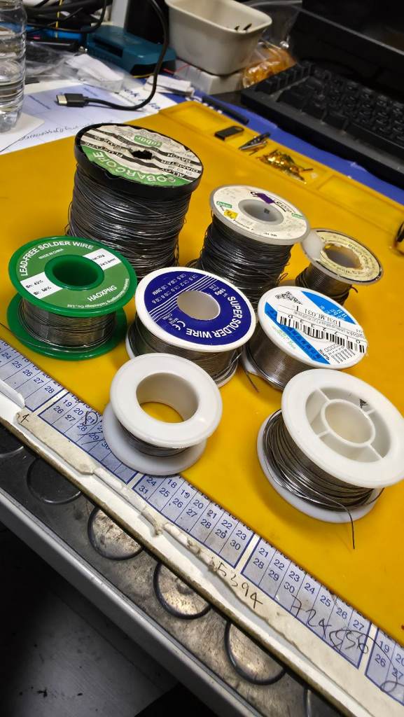 Solder wire, soldering wire rolls job lot