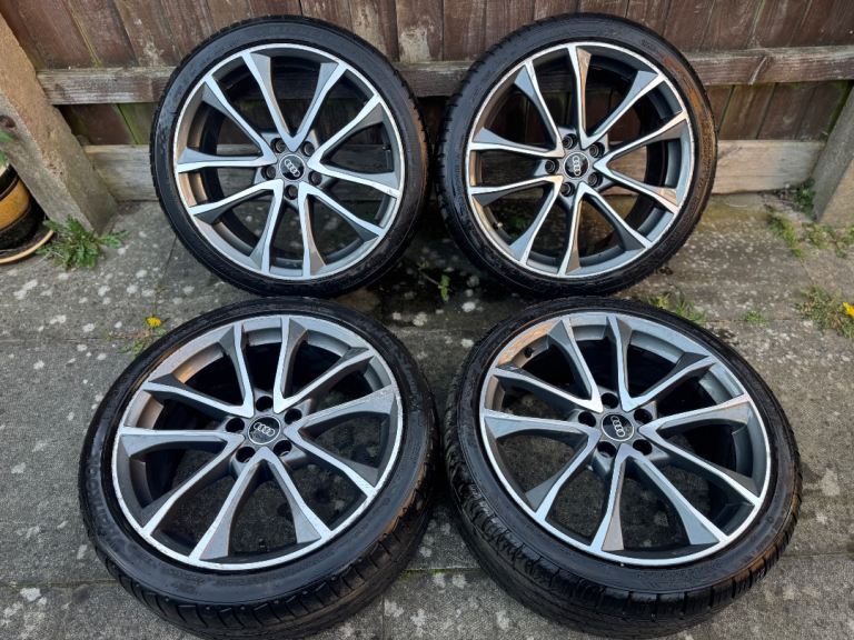 Genuine Audi S4 A4 19” Alloy Wheels Diamond Cut Set of 4 With Tyres