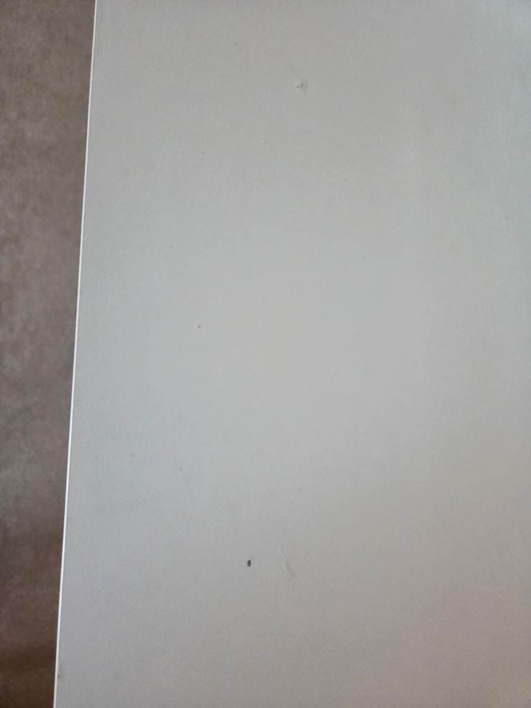 White Computer Desk with extending table.