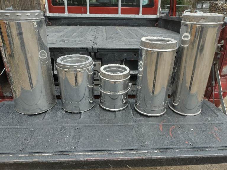 New Metal Flue Pipes - Various Lengths
