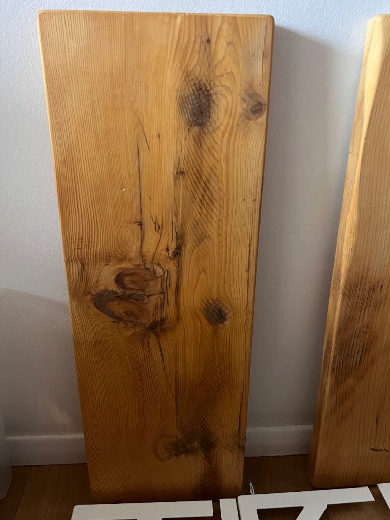 2 Chunky Wooden Shelves & Brackets