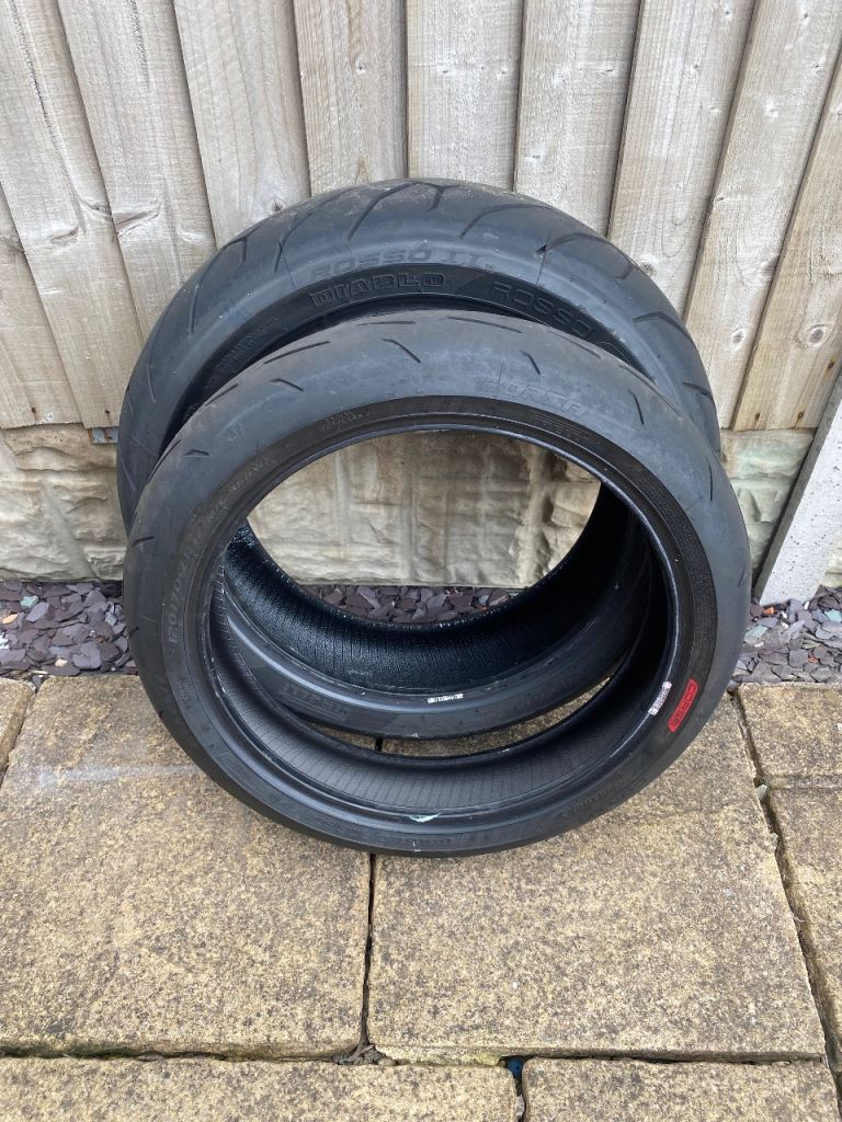 180 55 17 and 120 70 17 Pirelli Diablo motorcycle tyres