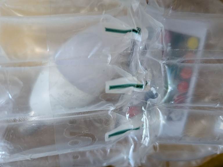 An assortment of LED colour changing bulbs controlled by Infa red remotes