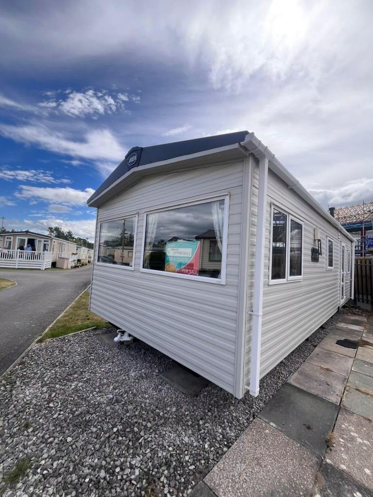 Sited static caravan for sale, owners only park in North Wales. Site fees £3,500