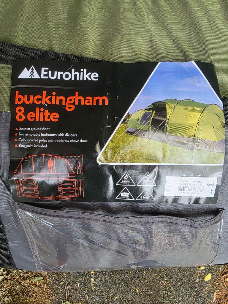 Eurohike Buckingham 8 Elite Tent – 8-Man Full height 