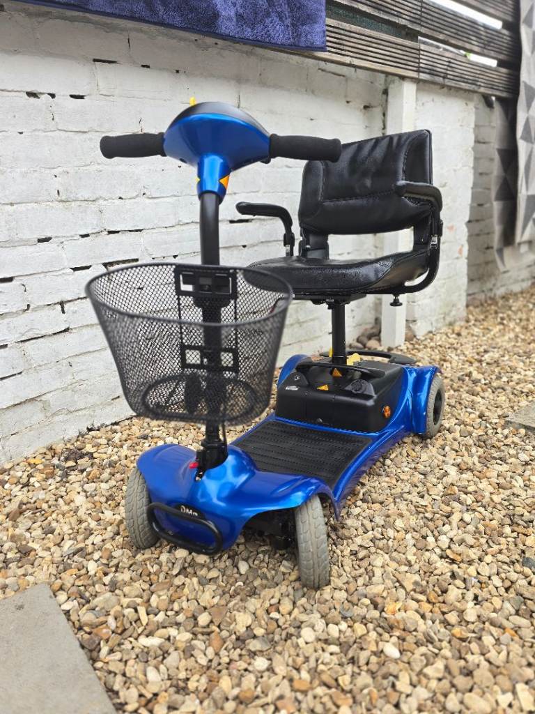 Blue Mobility Scooter with Basket – Good Condition