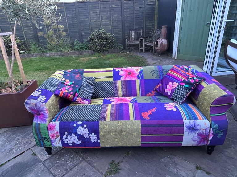 Patchwork 3 seater sofa