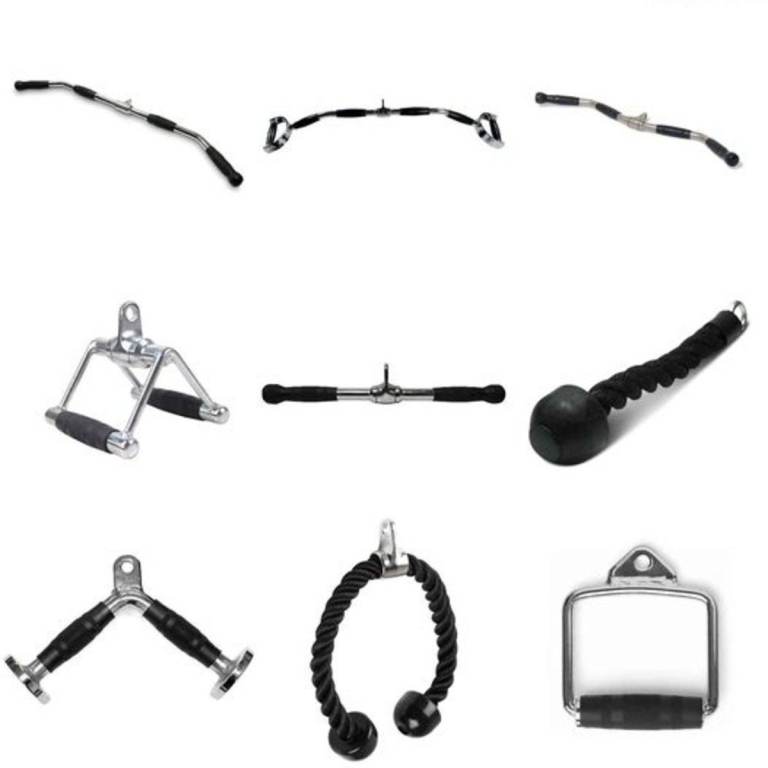 Cable Attachments - Stirrup, V-Bar, Lat Pulldown, Row, Tricep - Weights Gym