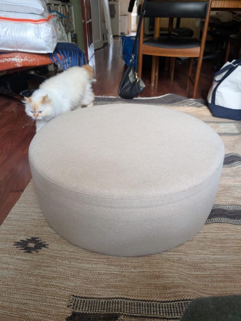 Nooma Pouf Ottoman Beige 