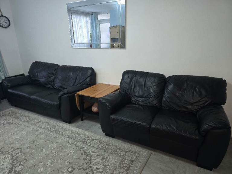 image for Leather 3+2 seater sofa for sale