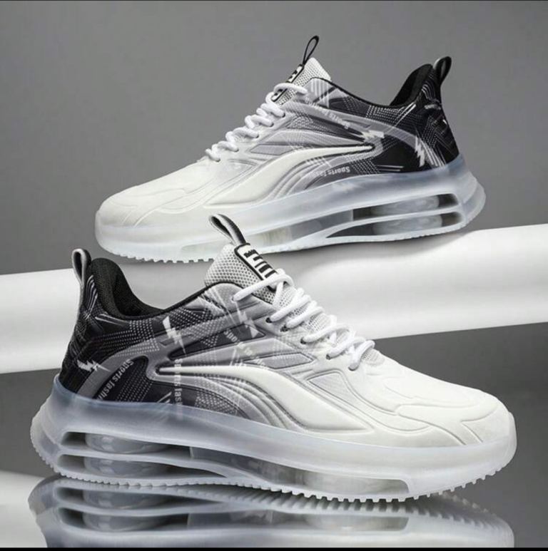 New Black & White Men's Trainers – Size 43