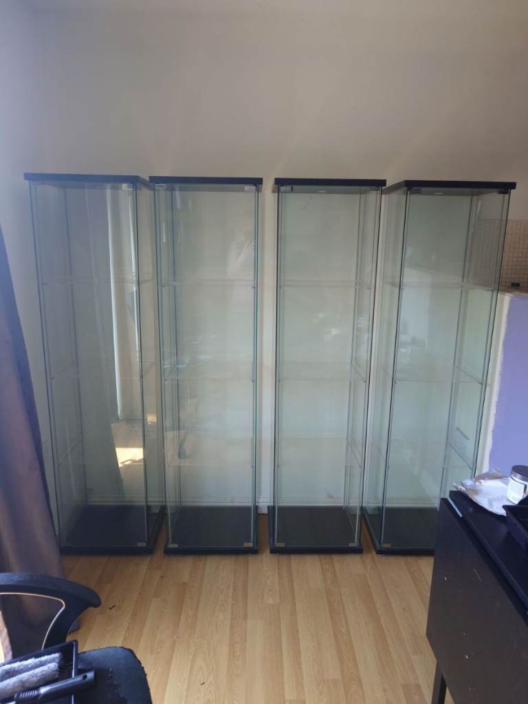 IKEA Detolf Glass Cabinets x 4 (Discontinued) 