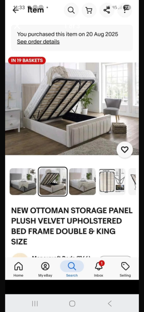 Super king sized bed frame 