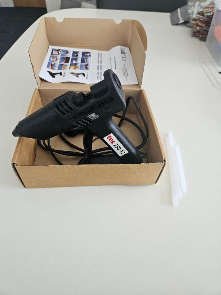 TEC 250-12 professional heavy duty glue gun — 12mm sticks, high output, 